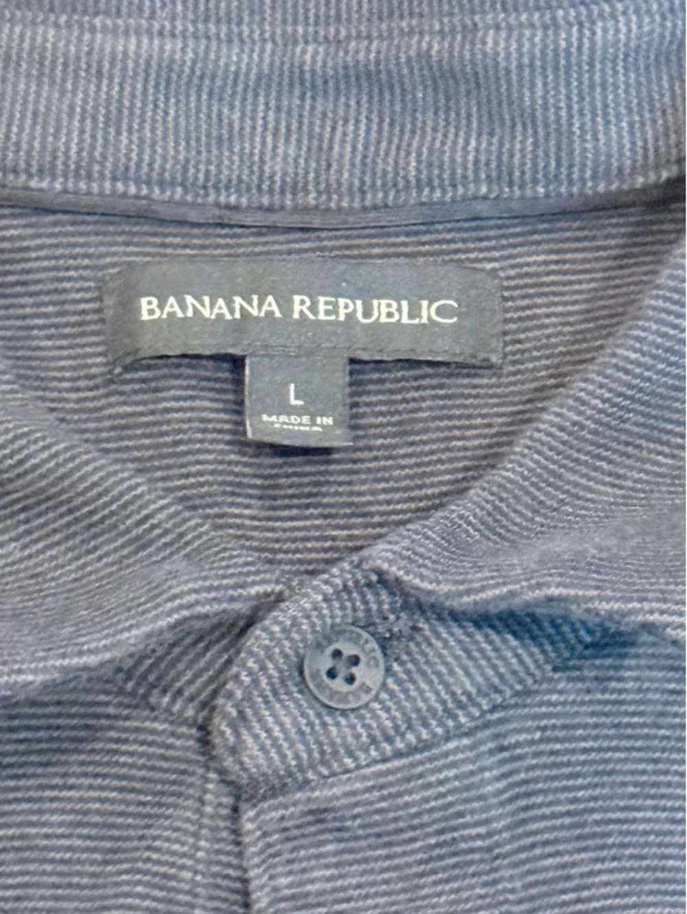 Banana Republic Men’s Navy Short Sleeve Polo Shirt Size Large H33